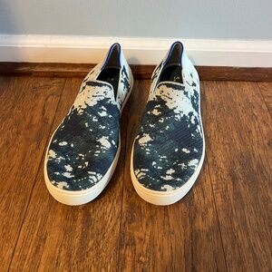 Rothy’s Woman’s Sea Green Shibori Original Slip On Sneaker Shoe